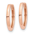 10k Rose Gold Round Hinged Hoop Earrings - Birthstone Company
