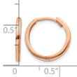10k Rose Gold Round Hinged Hoop Earrings - Birthstone Company