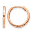 10k Rose Gold Round Hinged Hoop Earrings - Birthstone Company