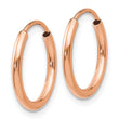 10k Rose Gold Polished Endless Tube Hoop Earrings - Birthstone Company