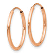 10k Rose Gold Polished Endless Tube Hoop Earrings - Birthstone Company