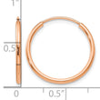 10k Rose Gold Polished Endless Tube Hoop Earrings - Birthstone Company