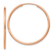 10k Rose Gold Polished Endless Tube Hoop Earrings