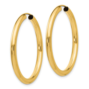 10k Polished Endless Tube Hoop Earrings