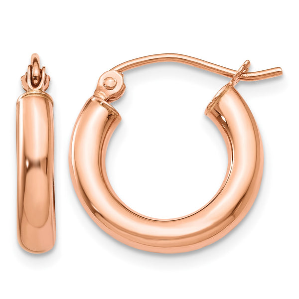 10k 2mm Polished Hoop Earrings - Birthstone Company