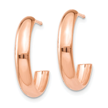 10k Rose Gold Polished Hoop Earrings
