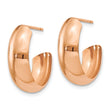 10k Rose Gold Polished Hoop Earrings