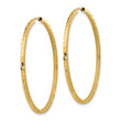10k Diamond-cut Square Tube Endless Hoop Earrings
