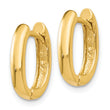 10k Oval Hinged Hoop Earrings
