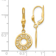 10K Leverback Filigree Earrings
