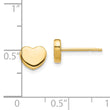 10k Polished Heart Post Earrings