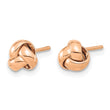 10k Rose Gold Polished Love Knot Post Earrings - Birthstone Company
