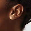 10k Rose Gold Polished Love Knot Post Earrings - Birthstone Company