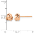 10k Rose Gold Polished Love Knot Post Earrings - Birthstone Company
