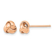 10k Rose Gold Polished Love Knot Post Earrings - Birthstone Company