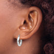 10k White Gold Polished 3.5mm Hoop Earrings