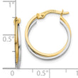 10k Two-tone Polished Hollow Hoop Earrings