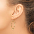 10k Polished Twisted Oblong Dangle Earrings