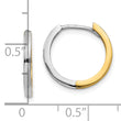 10k Two-tone Round Hinged Hoop Earrings