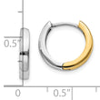 10k Two-tone Hinged Hoop Earrings