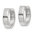 10k White Gold Round Hinged Hoop Earrings