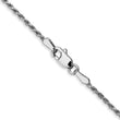 10k White Gold 1.3mm D/C Machine Made Rope Chain - Birthstone Company