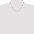 10k White Gold 1.3mm D/C Machine Made Rope Chain - Birthstone Company