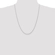 10k White Gold 1.3mm D/C Machine Made Rope Chain - Birthstone Company