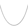 10k White Gold 1.6mm D/C Machine Made Rope Chain