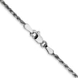 10k White Gold 1.6mm D/C Machine Made Rope Chain