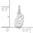 10kw Small Script Initial G Charm