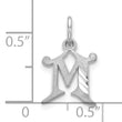 10KW Diamond-cut Initial M Charm