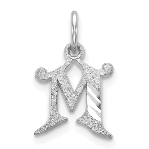 10KW Diamond-cut Initial M Charm
