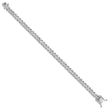 10k WG 6.8mm Hand-polished Flat Beveled Curb Link Bracelet - Birthstone Company