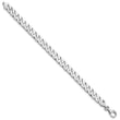 10k White Gold 7.4mm Hand Polished Fancy Link Bracelet 8 in - Birthstone Company