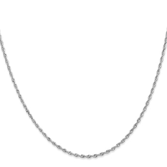 10k White Gold 1.85mm D/C Quadruple Rope Chain - Birthstone Company