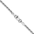 10k White Gold 1.85mm D/C Quadruple Rope Chain - Birthstone Company