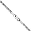 10k White Gold 2mm D/C Quadruple Rope Chain - Birthstone Company