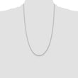 10k White Gold 2mm D/C Quadruple Rope Chain - Birthstone Company
