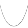 10k White Gold 2.25mm D/C Quadruple Rope Chain