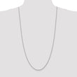 10k White Gold 2.25mm D/C Quadruple Rope Chain