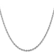 10k White Gold 2.75mm D/C Quadruple Rope Chain