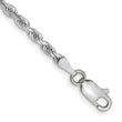 10k White Gold 2.75mm D/C Quadruple Rope Chain