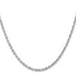 10k White Gold 3mm D/C Quadruple Rope Chain - Birthstone Company