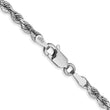 10k White Gold 3mm D/C Quadruple Rope Chain - Birthstone Company