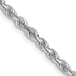 10k White Gold 3mm D/C Quadruple Rope Chain - Birthstone Company