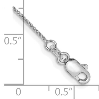 10k WG .85mm Spiga Chain Anklet 10 in - Birthstone Company