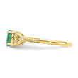 10K Emerald and Diamond Ring