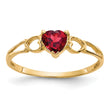 10 Karat Polished Genuine Garnet Birthstone Ring