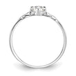 April/ White Topaz Birthstone Ring in 10K White Gold, Size 6